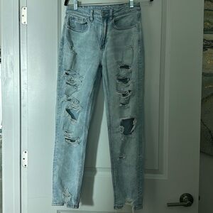 American Eagle Mom, jean style with stretch, distressed look great for fall